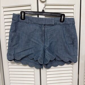 J. Crew Denim Scalloped Hem Women’s Shorts